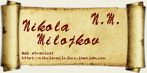 Nikola Milojkov vizit kartica